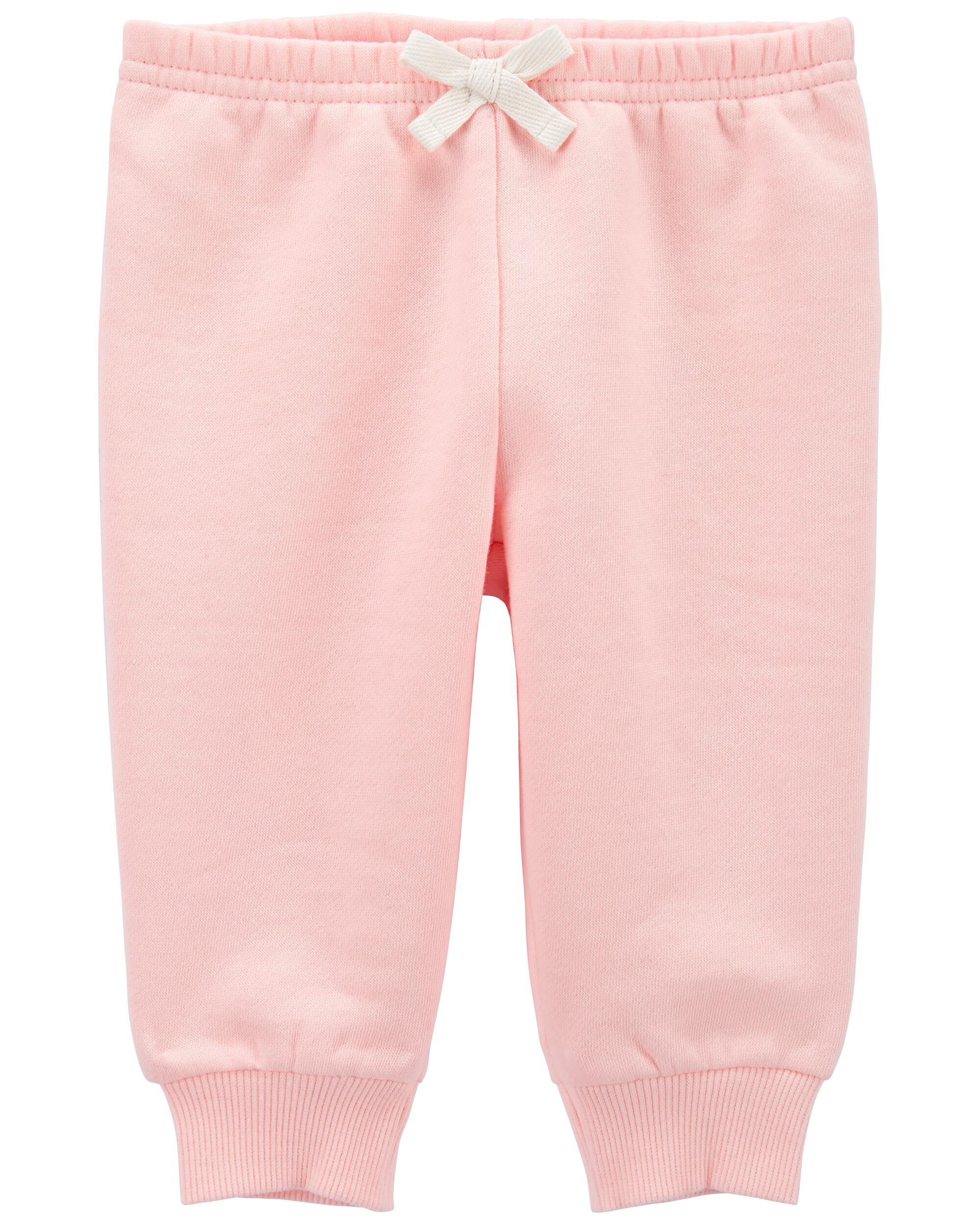 Pink Baby Fleece Joggers Carter s Oshkosh Canada