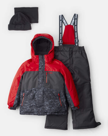 Boys 2-Piece Taslan Snowsuit Set - Red
, 