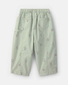 Toddler Girl Floral Barrel Pants - Green, image 2 of 4 slides