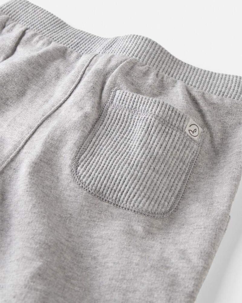 B&eacute;b&eacute; - Emballage de 2 shorts en tricot gaufr&eacute; de coton biologique, image 3 sur 4 diapositives
