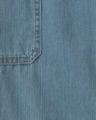 Girls Straight-Leg Cargo Jeans - Medium Wash, image 4 of 5 slides