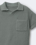 Toddler Boy Johnny Collared Polo - Olive, image 6 of 6 slides