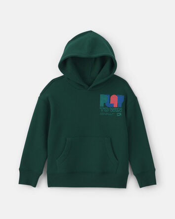 Boys 'Play To Win' Fleece Hoodie - Green, 
