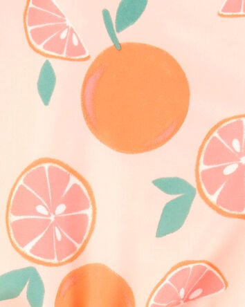 Kid 2-Piece Orange Print Rashguard Set, 