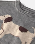 Toddler Organic Cotton Dog Sweater Knit Pullover, image 2 of 4 slides