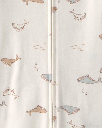 Tout-petit - Pyjama 1 pi&egrave;ce en 100 % coton &agrave; motif baleine - Ivoire, 