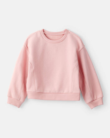 Toddler Girl Long-Sleeve Pullover Sweatshirt - Pink, 