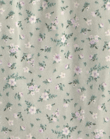 Baby Girl Floral Short-Sleeve Bodysuit - Green, 