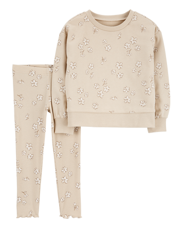 Baby 2-Piece Floral Pullover & Stretch Legging Set, 