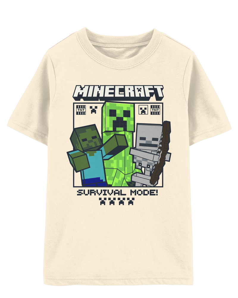 Kid Minecraft® Short-Sleeve Graphic Tee - Cream, image 1 of 2 slides