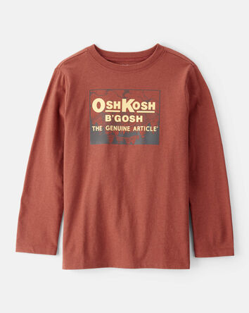 Garçons - T-shirt à manches longues et imprimé rétro OshKosh B'Gosh – Brun, 