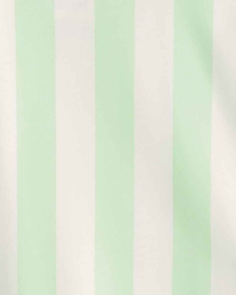 Toute-petit fille - Maillot de bain 1 pi&egrave;ce &agrave; rayures - Vert/Ivoire, image 3 sur 3 diapositives