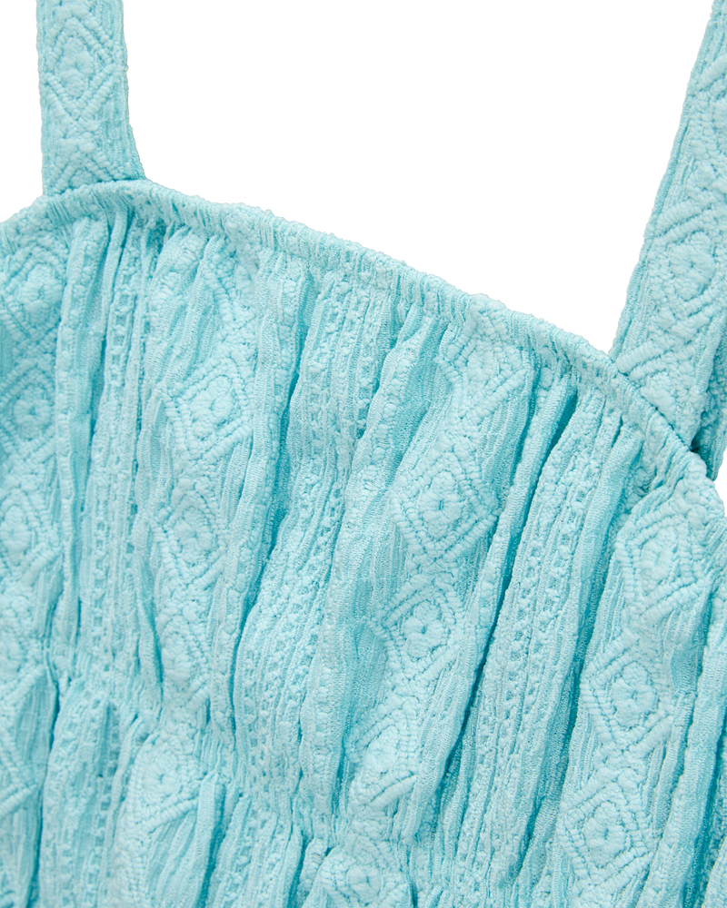 Kid Ruched Textured Tank, image 2 of 4 slides