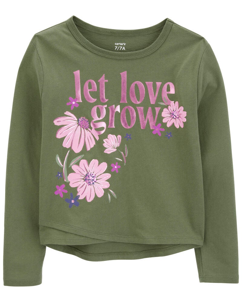 Kid Let Love Grow Flutter Graphic T-Shirt, image 1 of 3 slides