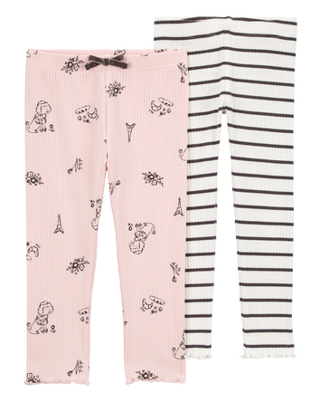 Bébé Emballage de 2 leggings imprimés, 