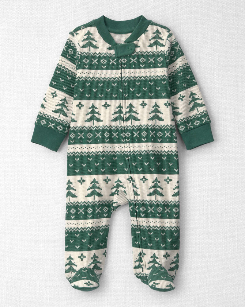B&eacute;b&eacute; - Grenouill&egrave;re en tricot gaufr&eacute; fait avec du coton biologique &agrave; motif jacquard, image 1 sur 4 diapositives