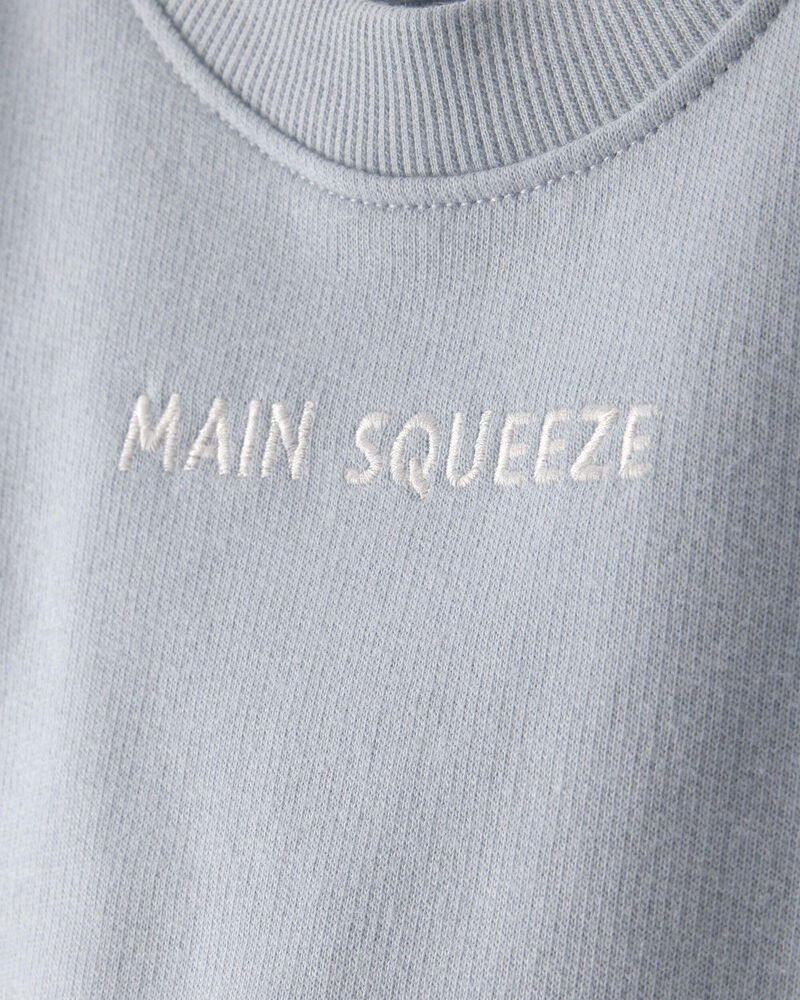 Baby Boy 3-Piece 'Main Squeeze' Sweatshirt, Bodysuit & Short Set - Blue, image 2 of 6 slides