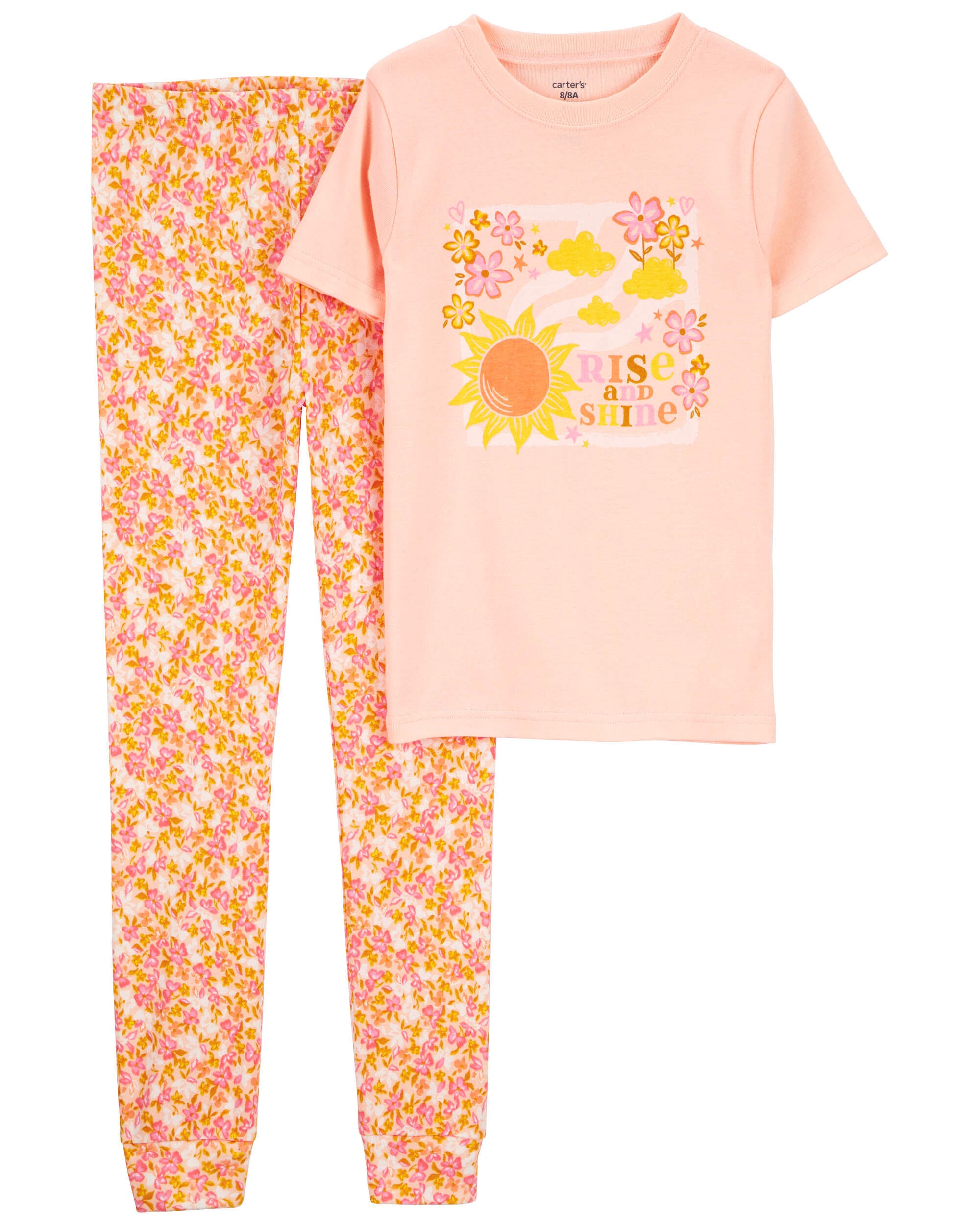 Kid 2 Piece Rise And Shine 100 Snug Fit Cotton Pyjamas