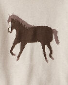 Kid Organic Cotton Horse Sweater Knit, image 3 of 4 slides