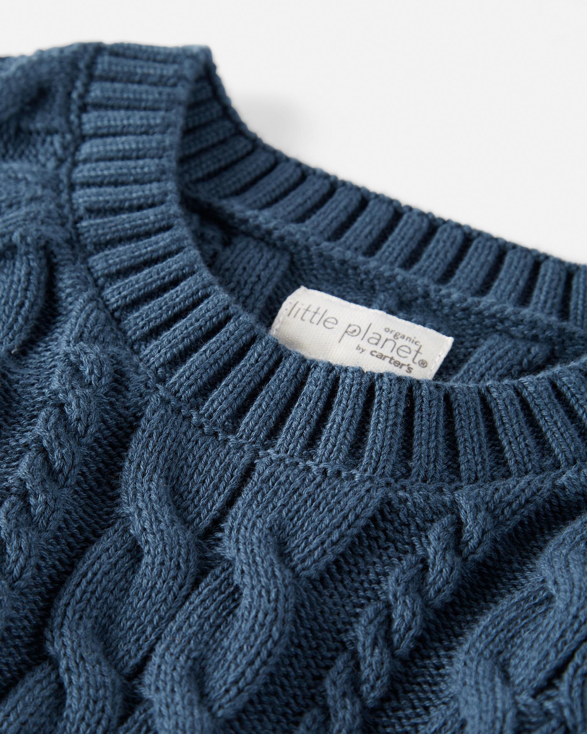 Blue cable knit sweater shop
