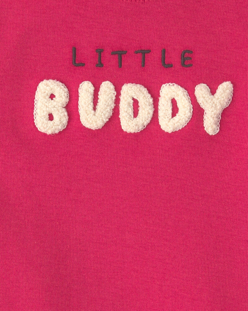 Baby Boy 2-Piece 'Little Buddy' Bodysuit & Pant Set - Red/Grey, image 5 of 7 slides