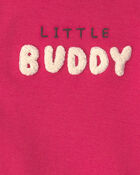 Baby Boy 2-Piece 'Little Buddy' Bodysuit & Pant Set - Red/Grey, image 5 of 7 slides
