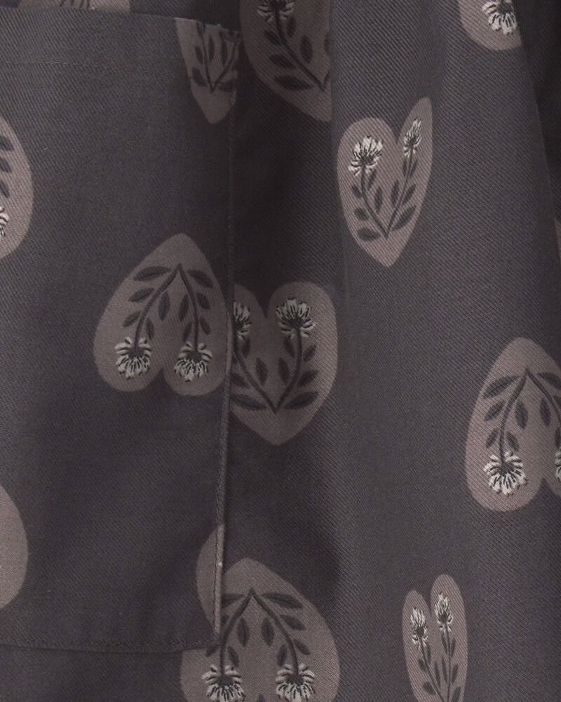 Girls Heart Twill Skirt - Black, image 3 of 4 slides
