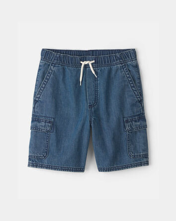 Gar&ccedil;ons - Short cargo en denim - D&eacute;lav&eacute; fonc&eacute;, 