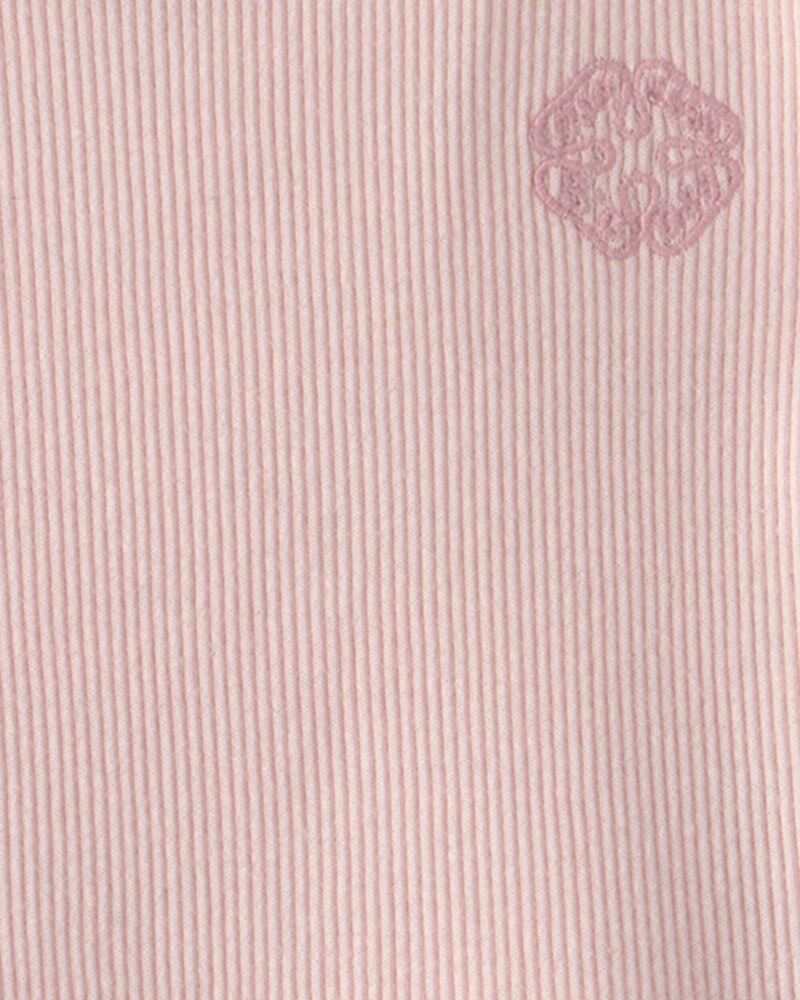 Baby Girl OshKosh Logo Ribbed Tee - Pink, image 2 of 3 slides