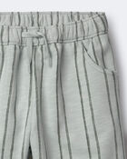 Tout-petit - Pantalon &agrave; poches en jersey bouclette &agrave; rayures - Sauge, image 7 sur 7 diapositives