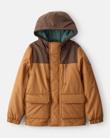 Garçons - Blouson utilitaire à manches longues et d’épaisseur moyenne – Brun, 