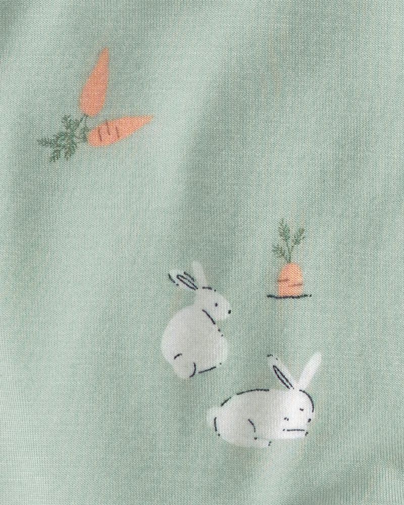 Baby 2-Piece Bunny Long-Sleeve Top & Pant Set - Green, image 3 of 5 slides