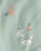 Baby 2-Piece Bunny Long-Sleeve Top & Pant Set - Green, image 3 of 5 slides