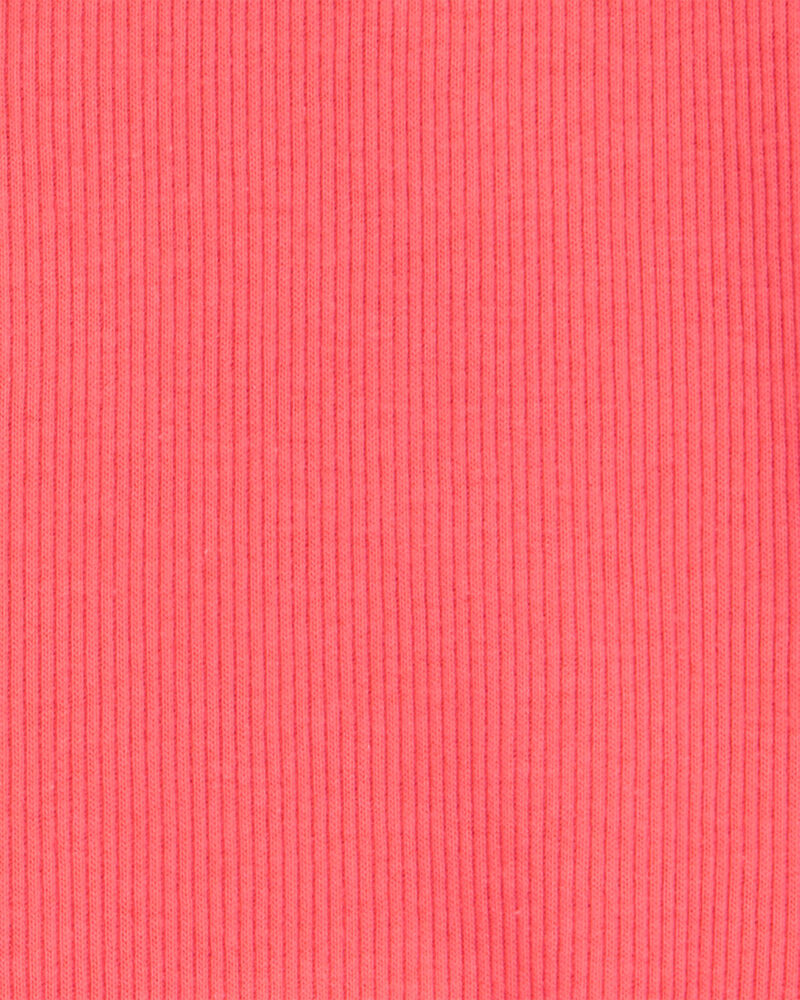 Bébé Ensemble 2 pièces débardeur côtelé et jupe-short à fleurs - Rose, image 3 sur 5 diapositives