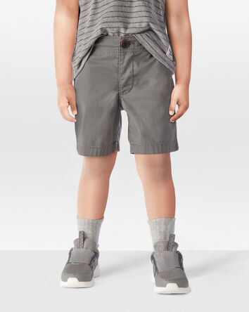 Enfant en bas âge Short à devant plat- Gris, 