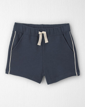 Toddler 2-Piece Organic Cotton Pullover & Short Set in Navy, 