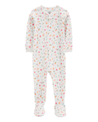 Baby Floral Print Snug Fit Cotton Footie 1-Piece Pyjamas, image 1 of 4 slides