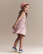 Tout-petit fille - Robe &agrave; smocks - Rose, image 1 sur 6 diapositives