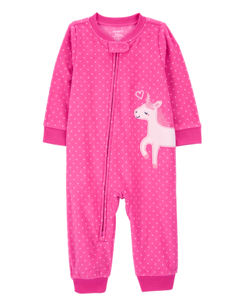 Baby 1-Piece Unicorn Fleece Footless Pyjamas, 