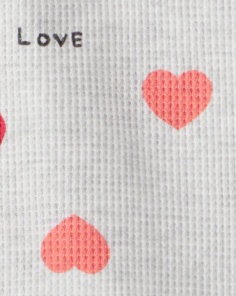 Toddler Girl Heart Top & Pant Set - Grey, image 2 of 3 slides