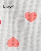 Toddler Girl Heart Top & Pant Set - Grey, image 2 of 3 slides