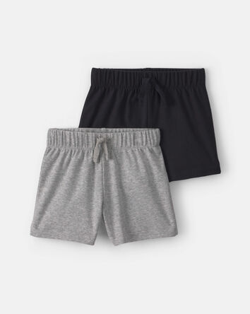 Baby 2-Pack Shorts - Grey/Black, 