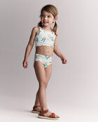 Toddler Girl Tankini in Floral Print - Light Green, image 1 of 7 slides