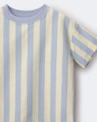 Toddler Boy Relaxed Tee in Stripes - Blue/Yellow, image 6 of 6 slides