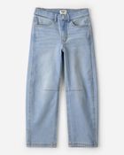 Girls Denim Barrel Jeans - Light Wash, image 1 of 4 slides
