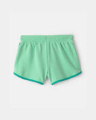 Girls 'Paradise' French Terry Shorts - Green, image 2 of 5 slides