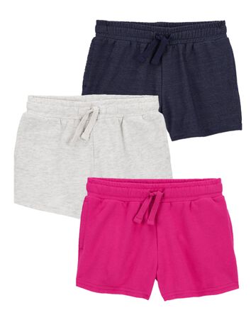 Baby 3-Pack Pull-On French Terry Shorts, 