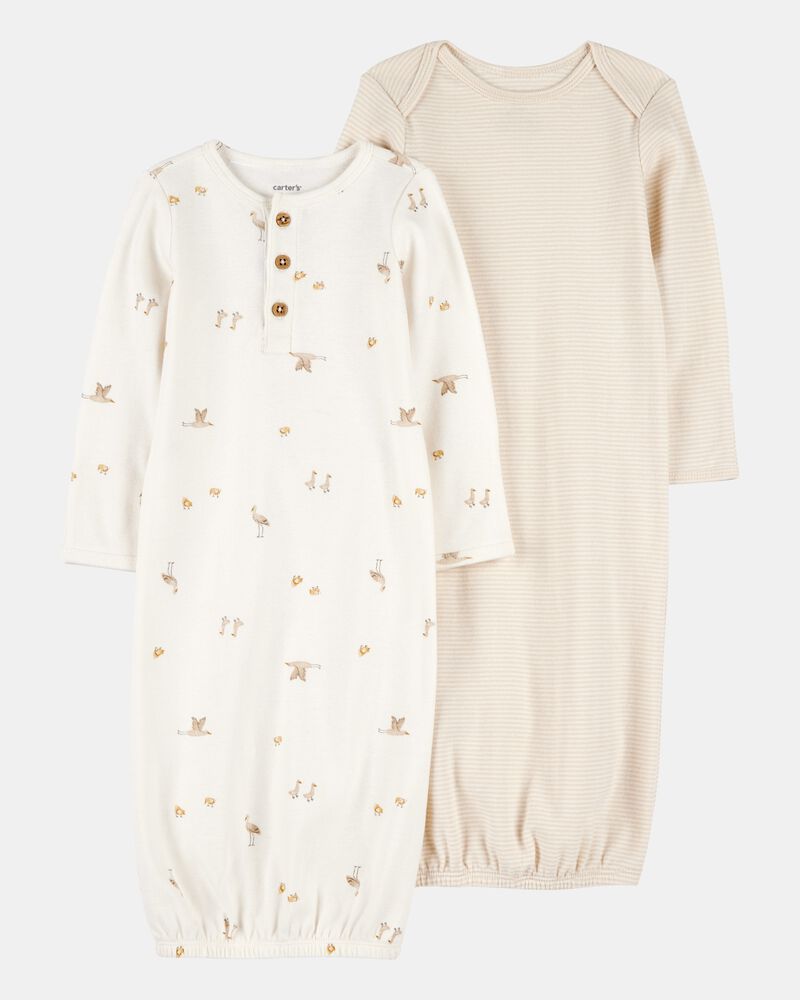 Baby 2-Pack Sleeper Gowns, image 1 of 5 slides