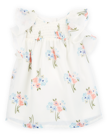Baby Floral Dress - Ivory, 