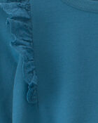 Girls 2-Piece Bee Long-Sleeve Top & Skort Set - Blue, image 3 of 4 slides